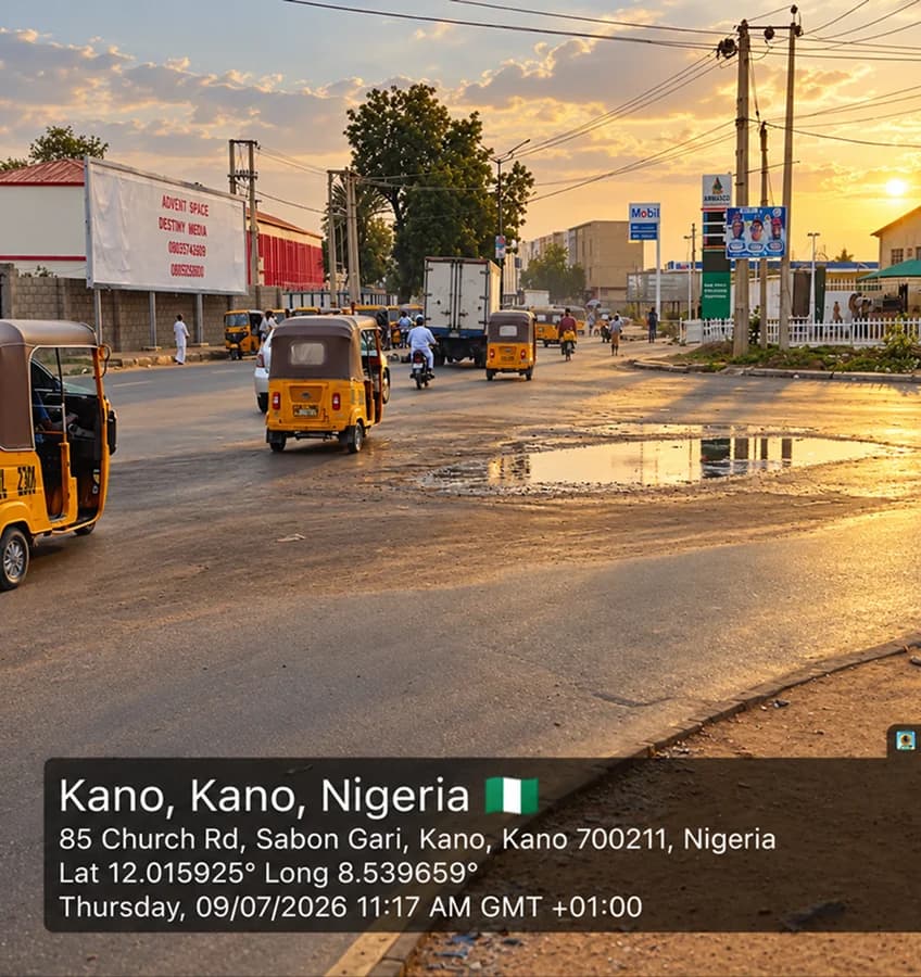 Destiny Media billboard on Church Road, Sabon Gari, Kano