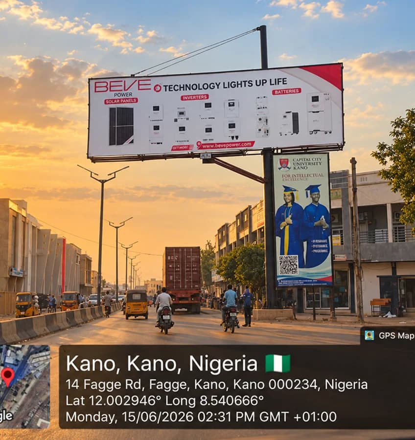 Destiny Media billboard on Fagge Road, Kano